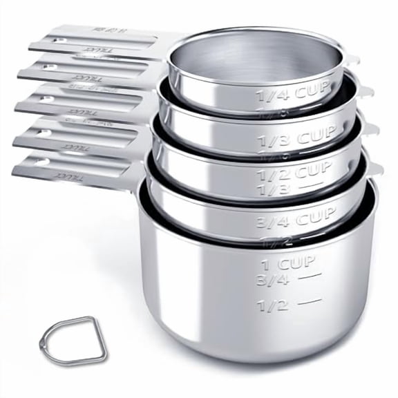 Stainless Steel Measuring Cups Set,Kitchen Gadgets for Cooking & Baking,Set of 5