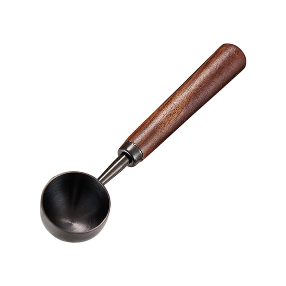 Stainless Steel Measuring Spoon 304 Heavy Duty Kitchen Tool for Dry and Liquid Ingredients 1 Inch Long Handle Black Titanium