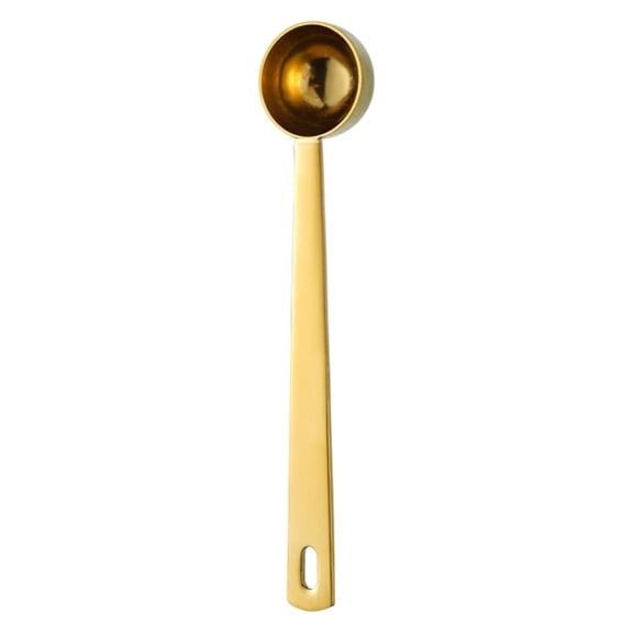 Stainless Steel Measuring Spoon, Long-Handled Durable Measuring Spoon For Precise Measurement Of Coffee, Spice Seasoning, Milk Powder, Teaspoon Tablespoon for Home Kitchen, 1Pc(Gold-5ml,5.3x1")