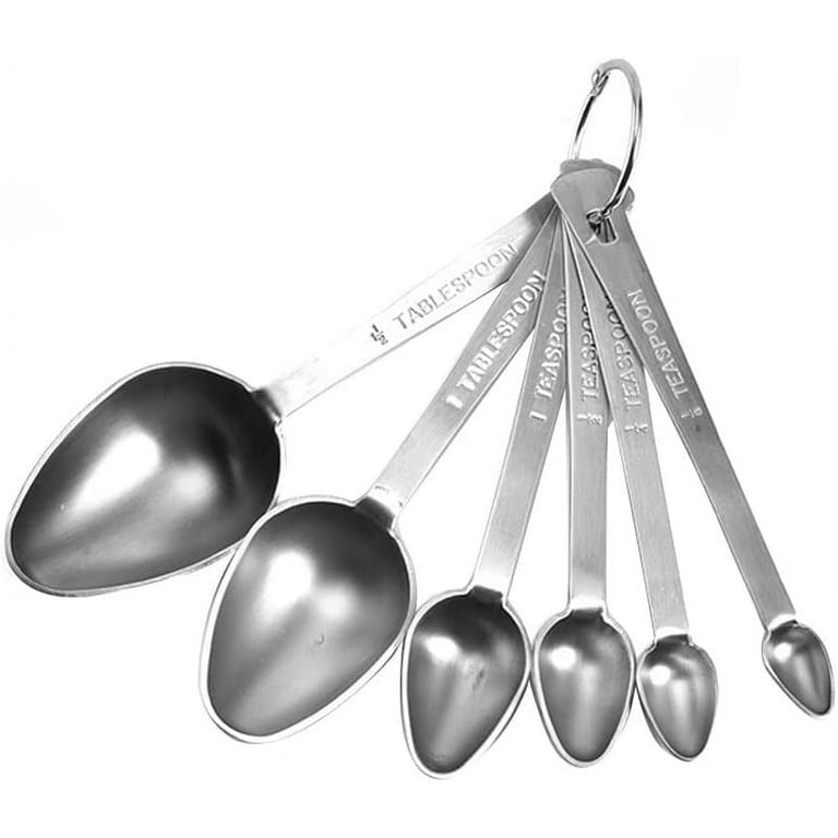 Stainless Steel Measuring Spoons Cups Set, Stackable Tablespoons Measuring  Set for Gift Dry Liquid Ingredients Cooking Baking