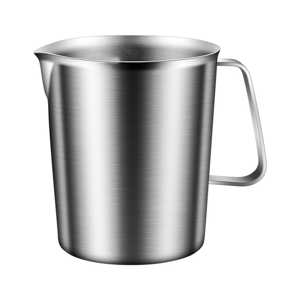Stainless Steel Measuring Vessel With Visible Graduations Ideal For Bulk Food Preparation