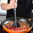 thumbnail image 1 of Stainless Steel Meat Chopper Grinder Masher, Multi Function Cooking Scraper Kitchen Tool for Easter Baking Cooking, Heavy Duty Meat Mincer for Ground Meat Veggie Prep, Red, 1 of 5
