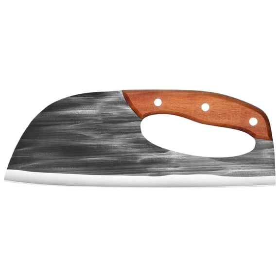 Stainless Steel Meat Cleaver for Kitchen and Camping, Black, 22cm, Effort Saving, Sharp Edge, for Meat and Vegetables