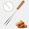 thumbnail image 1 of Stainless Steel Meat Forks for BBQ Grilling Outdoor Cooking with Wooden Plastic Handle, 1 of 6