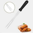 thumbnail image 1 of Stainless Steel Meat Forks for BBQ Grilling Outdoor Cooking with Wooden Plastic Handle, 1 of 6