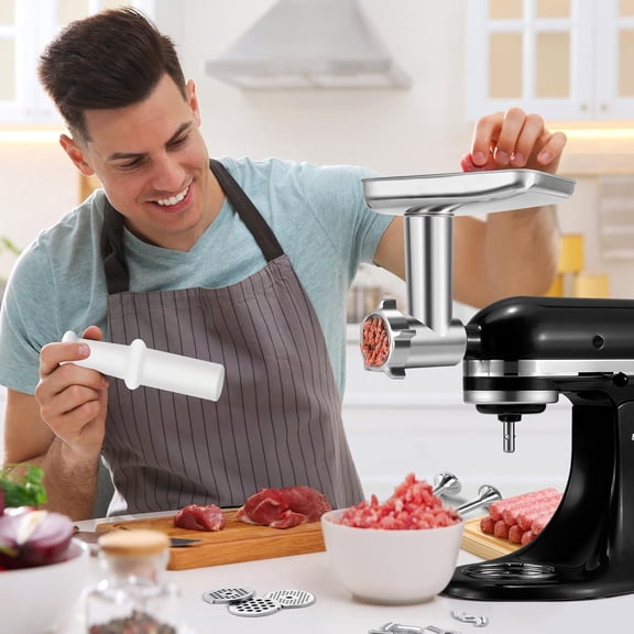 Stainless Steel Meat Grinder Attachment for