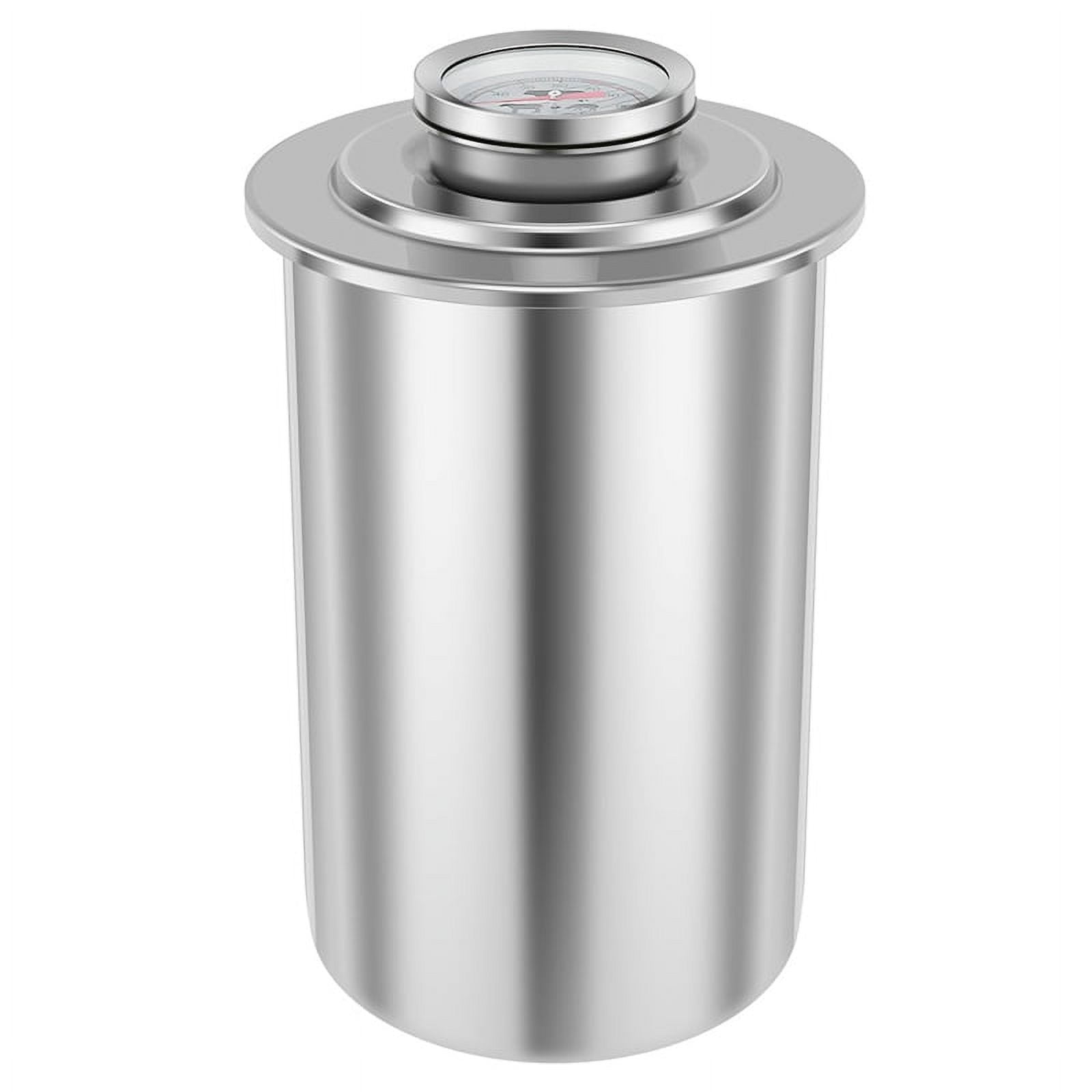 Stainless Steel Meat Meat, Large Capacity Ham Maker with Thermometer, Round Shape Meat Mold,1 x Boiled meat ,Silver