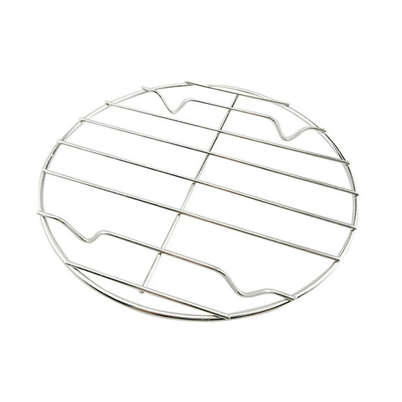 20cm Stainless Steel Round Grilling Rack for Meat, Fish, Vegetables, Pizza - Portable Roast and Baking Rack Without Black Tray