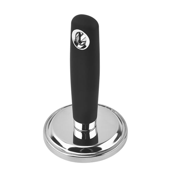 Stainless Steel Meat Pounder, Black/Silver, Stainless Steel Round Chicken Flattener Tool - Works Great As A Smash Burger Press - Dishwasher Safe