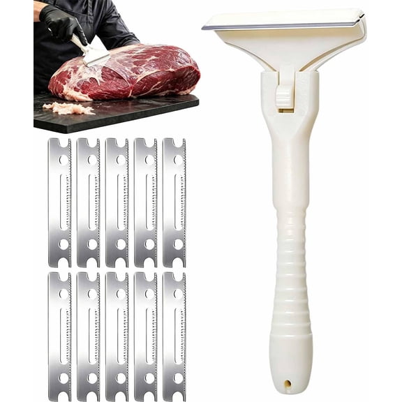 Stainless Steel Meat Scraper, Handheld Fat Trimmer For Beef & Pork,Smell