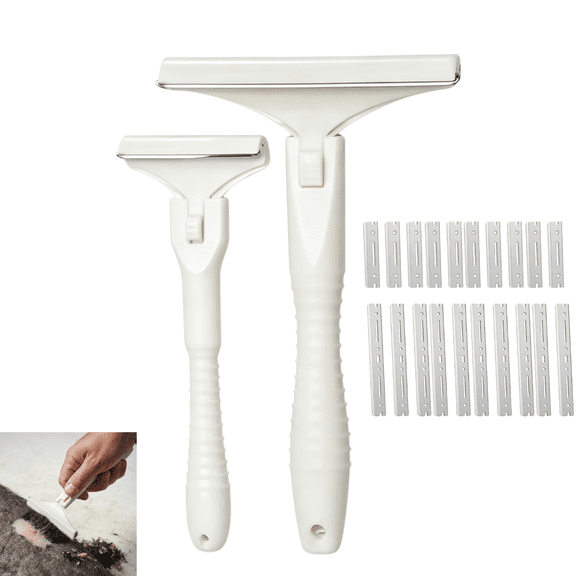 Stainless Steel Meat Scraper, Pig and Oxhide Hair Removal Tool, with 10 Blades, for Meats Fat Slicers and Hair Removal