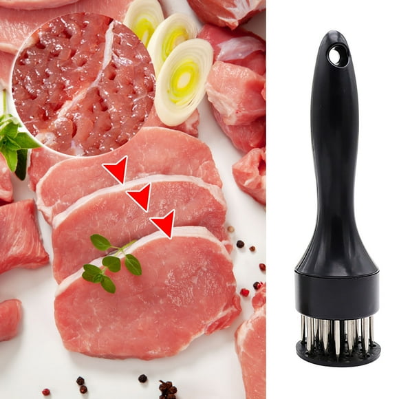 Stainless Steel Meat Tenderizer, Portable Useful Meat Hammer Mallet Tool Meat Pounder Meat Tenderizer Tool with Ultra Sharp Stainless Steel Needles for Home Kitchen