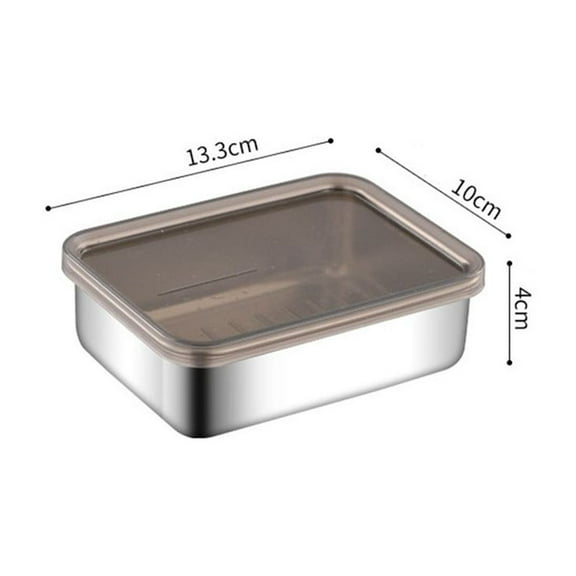 Stainless Steel Meat and Cheese Storage Box with Refrigerator Safe Lid
