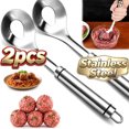 thumbnail image 1 of Stainless Steel Meatball Maker, Meatball Maker Spoon – Make Perfect Meatballs Without Messy Hands, Spoon - 2pcs, 1 of 9