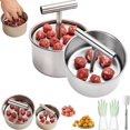 thumbnail image 1 of Stainless Steel Meatball Maker Tool, Meatball Press, Manual Push Press Meat Tenderiser Making Mould, Easy Release Meatball Mold Press, Kitchen Gadget for Uniform Meatball Shaping(12 holes+6 holes), 1 of 8
