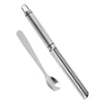 thumbnail image 1 of Stainless Steel Meatball Maker Tube, Manual Meat Portion Dispenser, Handheld Minced Meat Scoop, Home Food Prep Gadget, Non‑Slip Meat Ball Forming Tool, Kitchen Meat Shaper with Auxiliary Spoon, S, 1 of 7