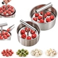 thumbnail image 1 of Stainless Steel Meatball Making Mould, 12 Holes Manual Push‑Type Meat Baller Maker, Non‑Stick Meatball & Shrimp Ball Making Tool For Home Kitchen Cooking, 1 of 7