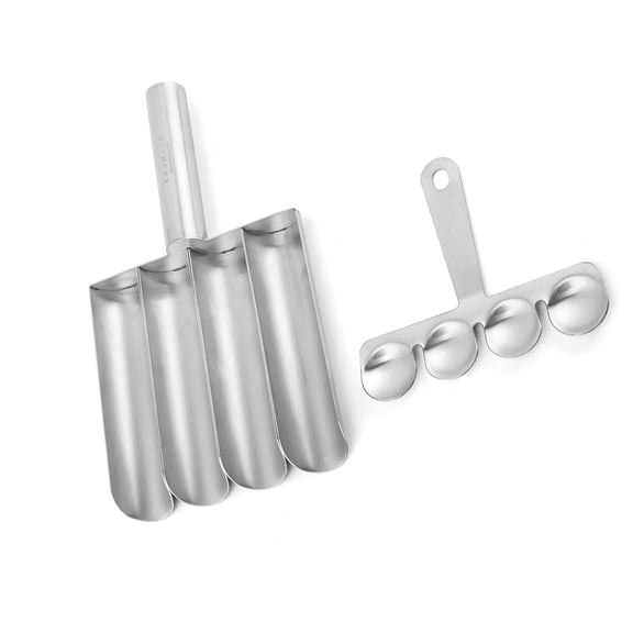 Stainless Steel Meatballs Spoon Maker with Cutting Spade Fish Mold for Family Cooking Kitchen Gadgets