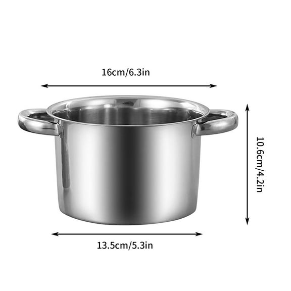 Stainless Steel Melting Pot, Kitchen Heating Pot With Even Heat Distribution, Heat Pot For Chocolate & Butters, Baking And Milk Warming (8.45X6.29X4.13 Inch)