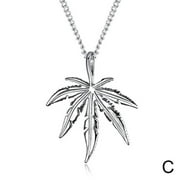 BTLIGE Stainless Steel Men's Cannabis Weed Marijuana Leaf Pendant Necklace,Stainless Steel Marijuana Weed Necklace Cannabis Leaf Pendant H9M6