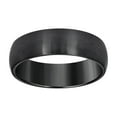 thumbnail image 1 of Stainless Steel Men's Comfort Fit Polished Finish 7mm Black Plain Wedding Band | Size 12, 1 of 1