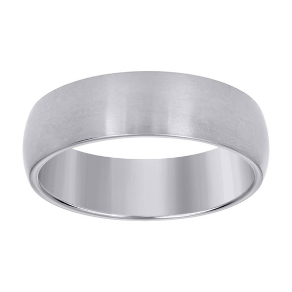 Stainless Steel Men's Comfort Fit Polished Finish 7mm Silver Plain Wedding Band | Size 9
