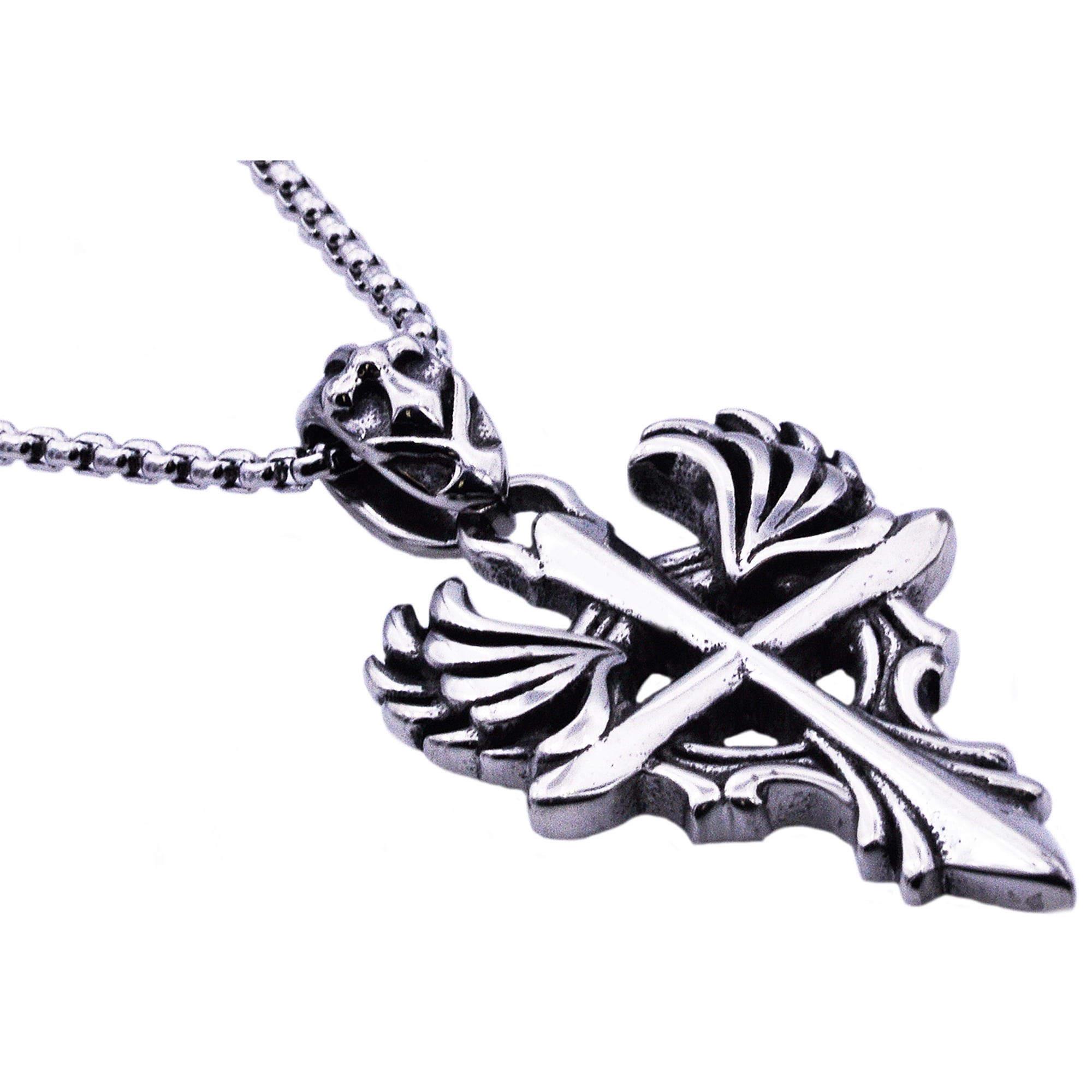 Stainless Steel Men's Cross Pendant.