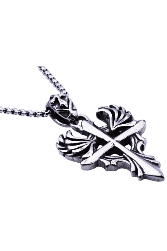 Stainless Steel Men's Cross Pendant.