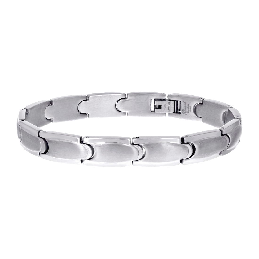 Stainless Steel Mens Fashion Bracelet 8.5 Inch 10mm Wide Link Bracelet for Men