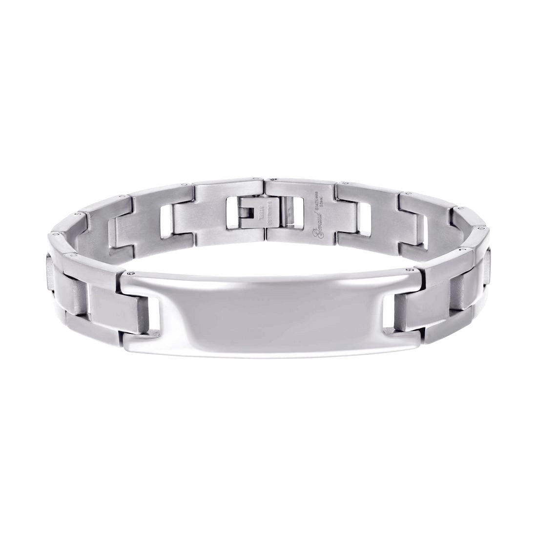 Stainless Steel Mens Fashion Bracelet 8.5 Inch 12mm Wide Link Bracelet for Men