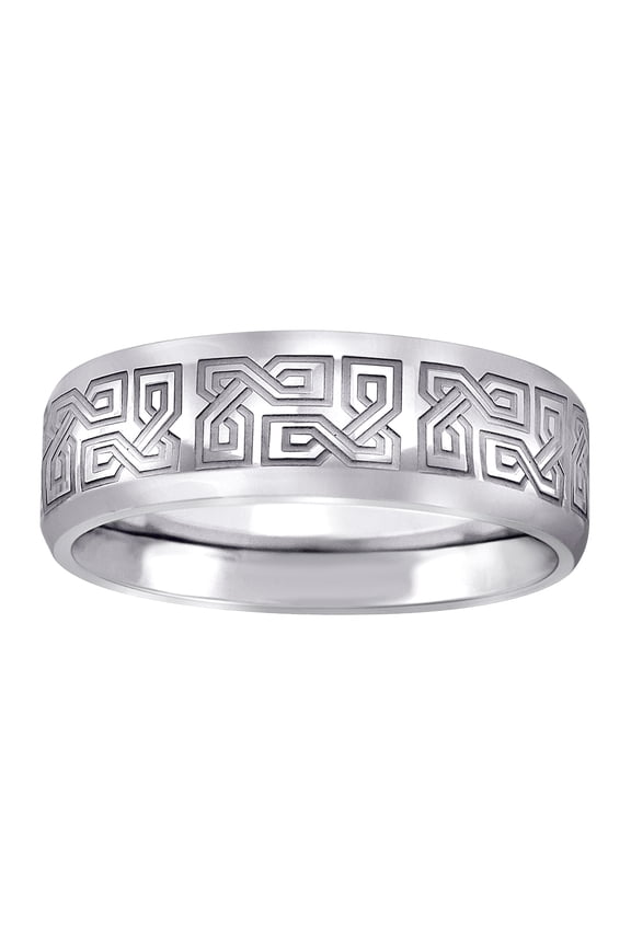 Stainless Steel Mens Irish Claddagh Celtic Trinity Knot Engraved Comfort-fit Fashion Band Ring Size 12 Wedding Band for