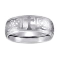 thumbnail image 1 of Stainless Steel Mens Irish Claddagh Celtic Trinity Knot Religious Faith Cross Polished Dome Comfort-fit Fashion Band Rin, 1 of 2