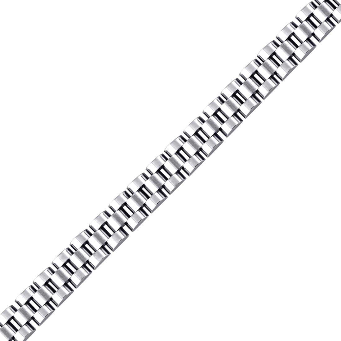 Stainless Steel Mens Presidential Style 8mm Bracelet-8inch Link Bracelet for Men