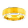 thumbnail image 1 of Stainless Steel Mens Two-tone Brushed Center Comfort-fit Fashion Band Ring Size 8 Wedding Band for Men, 1 of 2