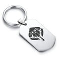 thumbnail image 1 of Stainless Steel Mercenary Fantasy Class Dog Tag Keychain Circle Ring, 1 of 2