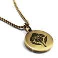 thumbnail image 1 of Stainless Steel Mercenary Fantasy Class Round Medallion Pendant Necklace, 1 of 3