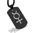 thumbnail image 1 of Stainless Steel Mercury Alchemy Symbol Dog Tag Pendant Necklace, 1 of 3