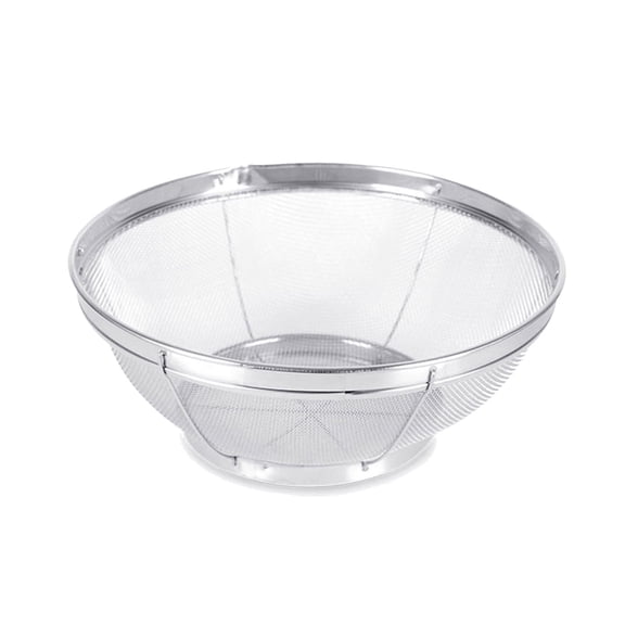 Stainless Steel Mesh Colander Basket Fine Mesh Strainer with Base, Metal Rice Washing Bowl Fruit Vegetable Drain Basket for Kitchen Pasta Noodle Quinoa