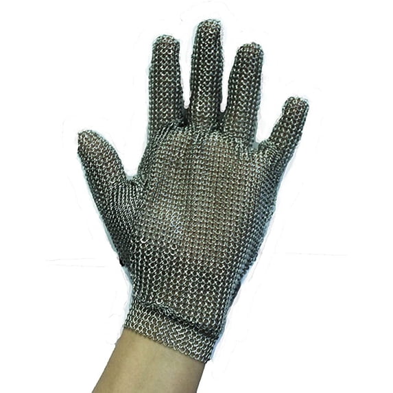 Stainless Steel Mesh Glove 3 Position Snap, Size Small