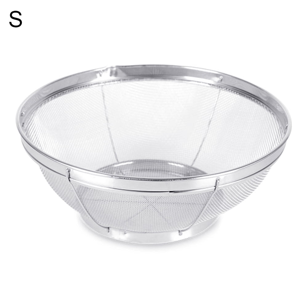 Stainless Steel Mesh Net Strainer Basket Colander to Strain, Rinse, Fry ...