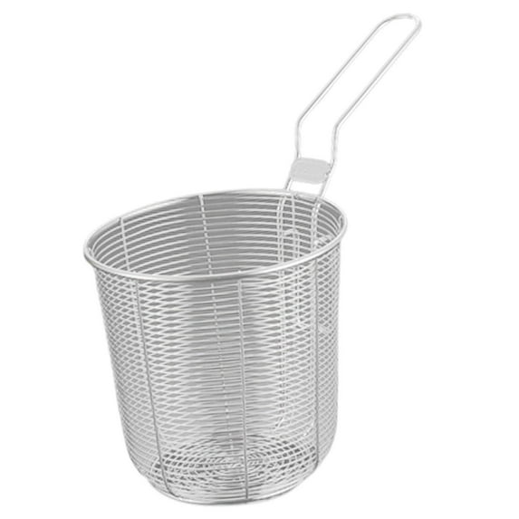 Stainless Steel Mesh Pasta Strainer with Handle for Cooking Draining Frying and Colander Use in Multiple Sizes