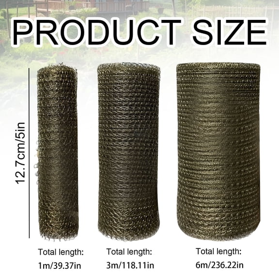 Stainless Steel Mesh Roll, Flexible Insect & Rodent Prevention Netting, Vent Cover Guard & Screen Netting, Multi-Use Metal Mesh, Hard Screen, Durable Metal Net for Hole & Opening Cover,1 Meter