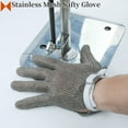thumbnail image 1 of Stainless Steel Mesh Safety Glove For Cut Protection, Ambidextrous, Adjustable Wrist Strap, 1 of 6