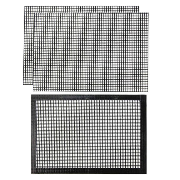 Stainless Steel Mesh Screen 3Pcs Portable Non-Stick Bbq Grill Mesh Mat Non-Stick Cooking Mat For Grilled Foods