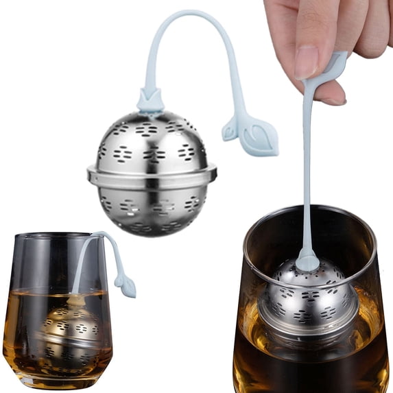 Stainless Steel Mesh Tea Ball Tea Strainers Teas Infuser Strainer Filters Seasoning Infuser Ball with Lockfor Teas Spices Broth Soup Filter,1PC,B