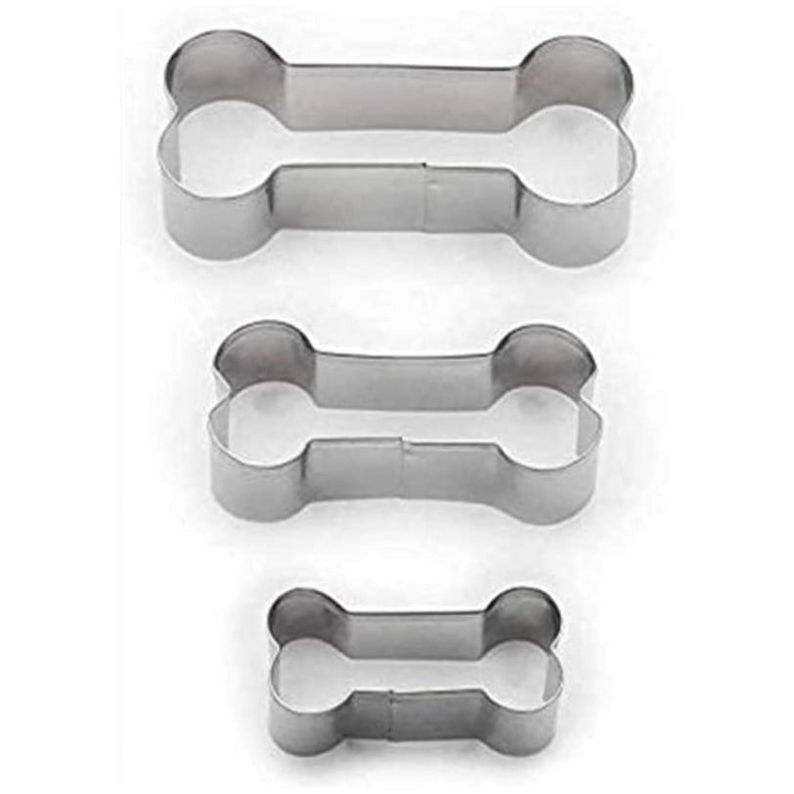 Stainless Steel Metal Dog Bone Shape Cookie Cutter Set, Treats and