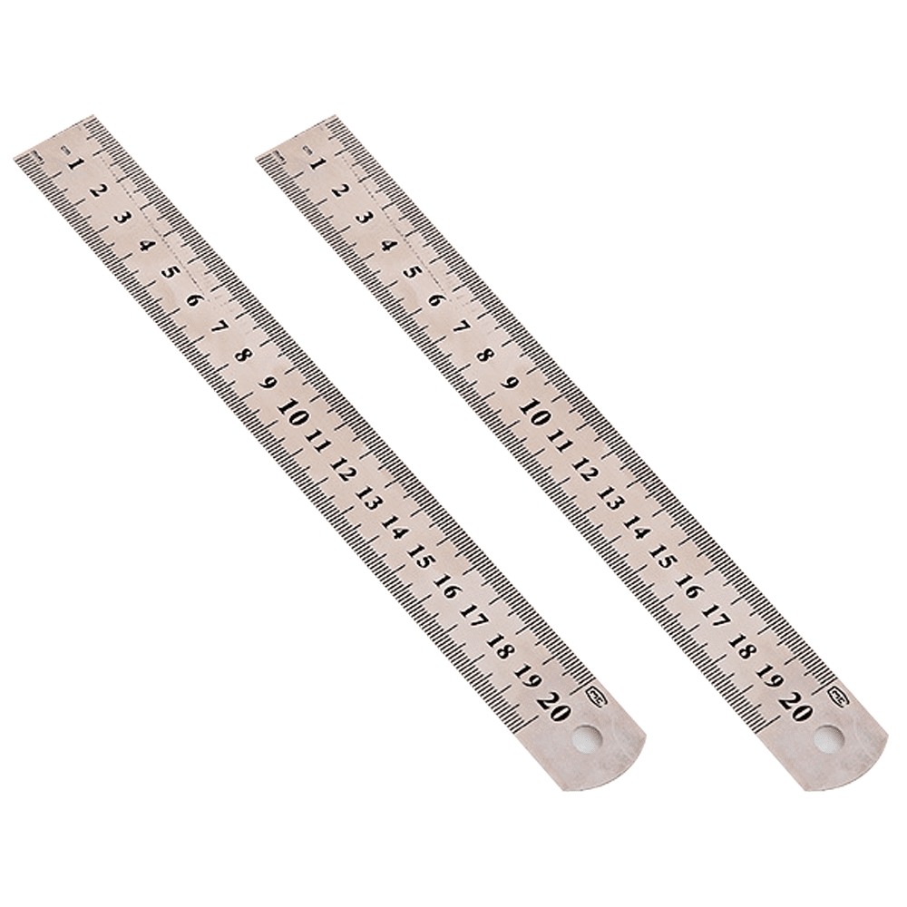 Stainless Steel Metal Flexible Ruler - 6 Inch - Pack Of 2 - Metal