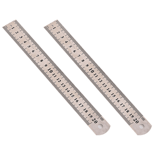 Breman Precision Metal Ruler 24 Inch - Stainless Steel Cork Back Metal Ruler  - Premium Steel Straight Edge 24 inch Metal Ruler Set of 2 - Flexible  Stainless Steel Ruler - Imperial and Metric Ruler 