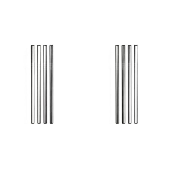 Stainless Steel Metal Replacement Straws Compatible With 24 Oz 32 Oz Water Bottles, 8 Stainless Straws,Reusable And Durable For Daily Hydration