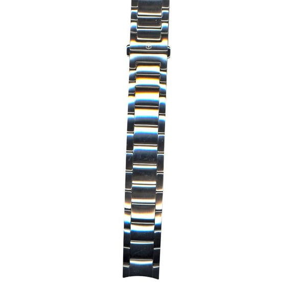 Stainless Steel Metal, Silver Tone Bracelet/Clasp, 14mm, Small Size, Push Button Deployant Clasp, Fits Watch Model 24646 000175